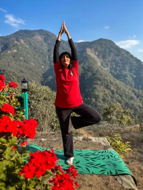 Dr. Monisha doing yoga